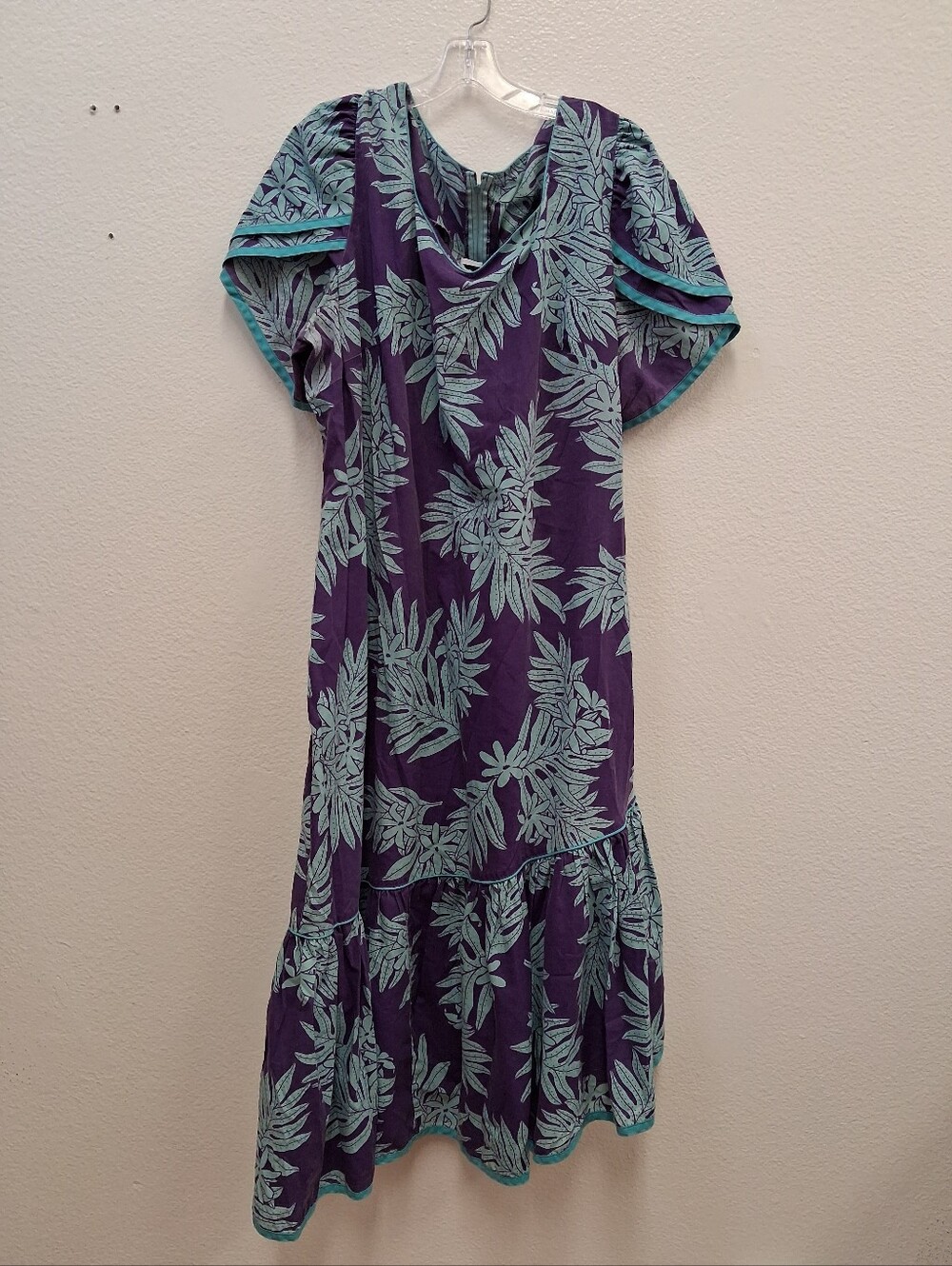 VTG Hilo Hattie Hawaiian Dress 3XL The Hawaiian Original Purple Maxi Muu Muu
